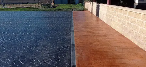 Hormigón impreso en abanico